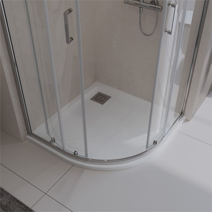 Поддон из искусственного мрамора Belbagno TRAY-MR-UNO-R-90-550-35-W-CR TRAY-MR-UNO-R-90-550-35-W-CR - фото 169556