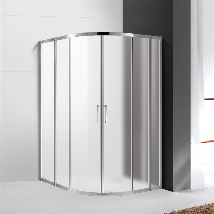 Душевой уголок Cezares MOLVENO-RH-22-130/120-P-Cr, 130х120х195, профиль хром, стекло Punto матовое MOLVENO-RH-22-130/120-P-Cr - фото 170778
