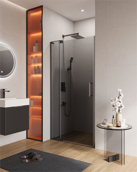 Душевая дверь в нишу CEZARES SLIDER-B-1-90/100-GRIGIO-GM SLIDER-B-1-90/100-GRIGIO-GM - фото 170919