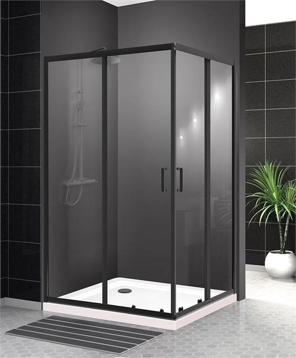 Душевой уголок BelBagno UNO-195-AH-2-120/90-C-NERO UNO-195-AH-2-120/90-C-NERO - фото 172033