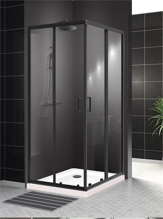 Душевой уголок BelBagno UNO-195-A-2-100-C-NERO UNO-195-A-2-100-C-NERO - фото 172058