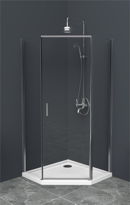 Душевой уголок BelBagno UNO-195-P-1-80-C-Cr UNO-195-P-1-80-C-Cr - фото 172281