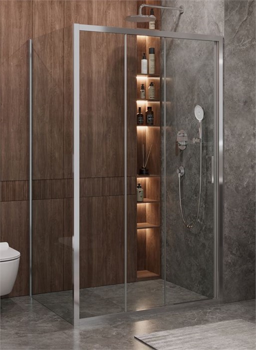 Душевой уголок Cezares MOLVENO-AHF-31-120/80-C-CR-IV, 120х80х195, профиль хром, стекло прозрачное MOLVENO-AHF-31-120/80-C-CR-IV - фото 172841