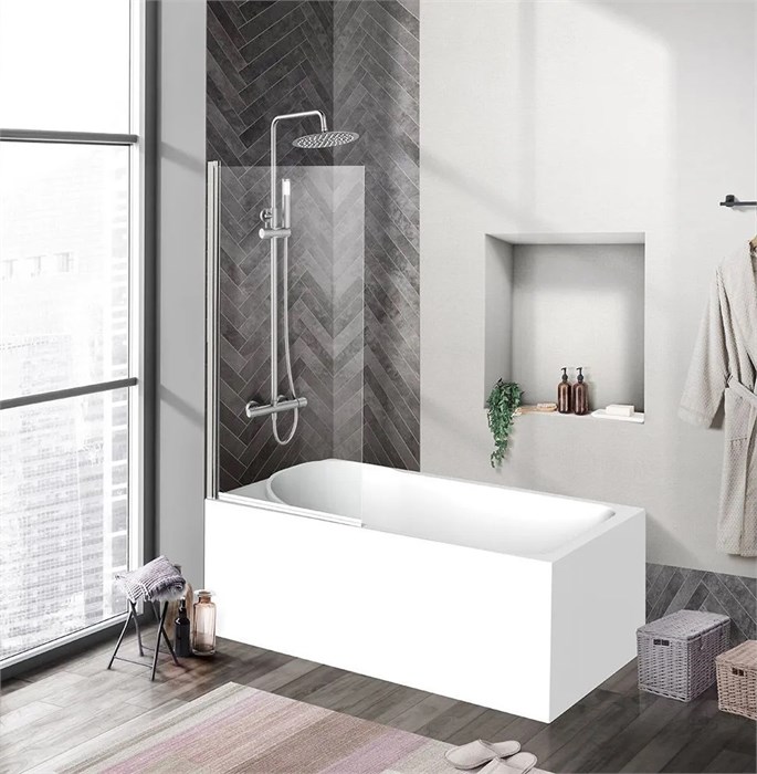 Шторка на ванну BelBagno UNO-V-1-80/150-C-Cr UNO-V-1-80/150-C-Cr - фото 173215