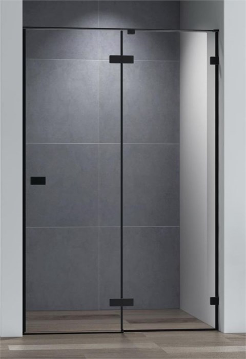 Душевая дверь Cezares BELLAGIO-B-12-100-C-NERO, 100х197, профиль черный, прозрачное стекло BELLAGIO-B-12-100-C-NERO - фото 173328