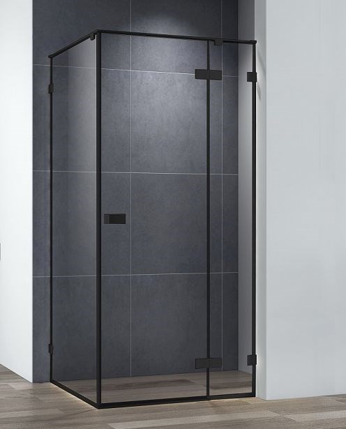 Душевой уголок Cezares BELLAGIO-A-1-100-C-NERO, 100х100х197, профиль черный, прозрачное стекло BELLAGIO-A-1-100-C-NERO - фото 173372