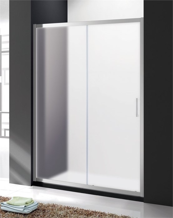 Душевая дверь Cezares MOLVENO-BF-1-150-P-Cr, 150х195, профиль хром, стекло Punto матовое MOLVENO-BF-1-150-P-Cr - фото 173431