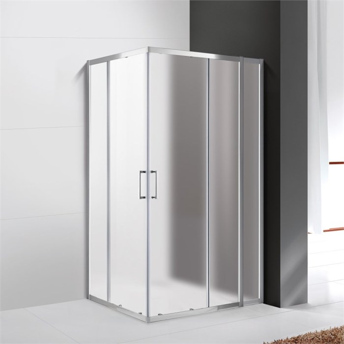 Душевой уголок Cezares MOLVENO-AH-21-100+20-P-Cr, 120х100х195, профиль хром, стекло Punto матовое MOLVENO-AH-21-100+20-P-Cr - фото 173646