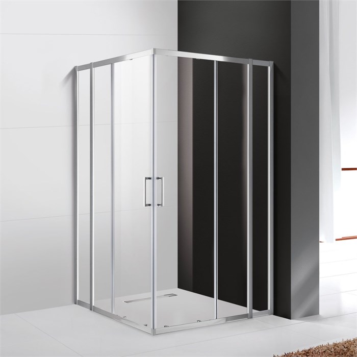 Душевой уголок Cezares MOLVENO-A-22-100+20-C-Cr-IV, 120х120х195, профиль хром, стекло прозрачное MOLVENO-A-22-100+20-C-Cr-IV - фото 173707
