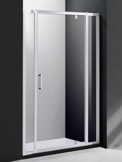 Дверь в проём Cezares MOLVENO-BA-12-90+40-C-Cr-IV, 130х195, профиль хром, стекло прозрачное MOLVENO-BA-12-90+40-C-Cr-IV - фото 173829