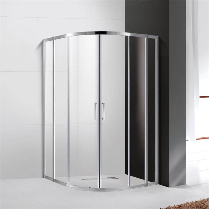 Душевой уголок Cezares MOLVENO-R-22-80+20-C-Cr-IV, 100х100х195, профиль хром, стекло прозрачное MOLVENO-R-22-80+20-C-Cr-IV - фото 174041