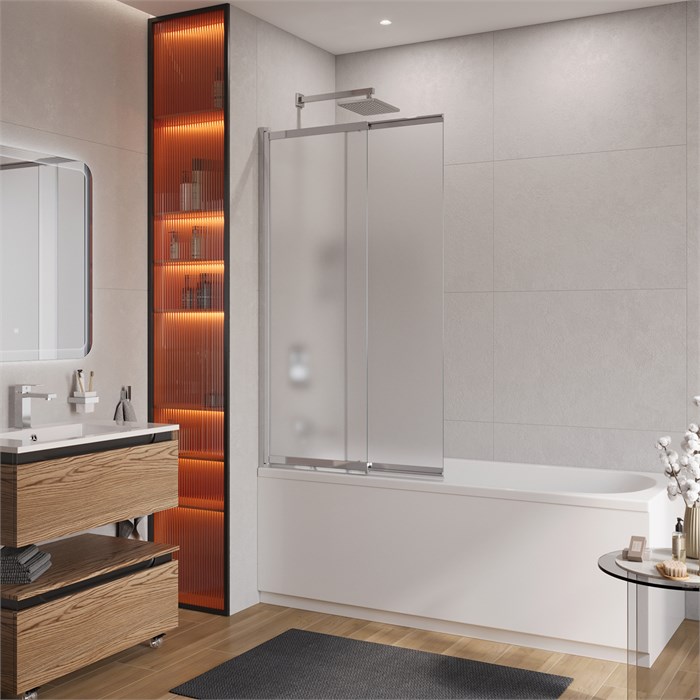 Шторка на ванну Cezares SLIDER-VF-11-90/150-P-Cr SLIDER-VF-11-90/150-P-Cr - фото 175481
