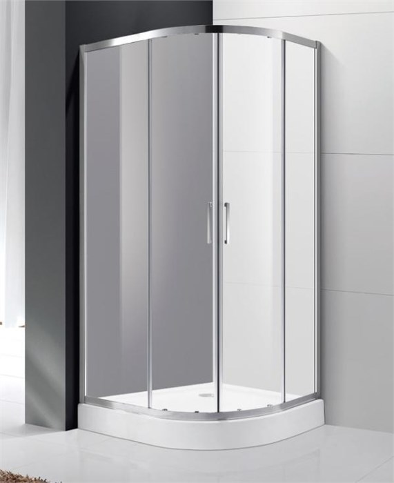 Душевой уголок Cezares MOLVENO-R-2-100-P-Cr, 100х100х195, профиль хром, стекло Punto матовое MOLVENO-R-2-100-P-Cr - фото 176524