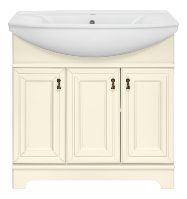 Лувр - 85 Тумба напольная, слоновая кость + раковина УТ000005245