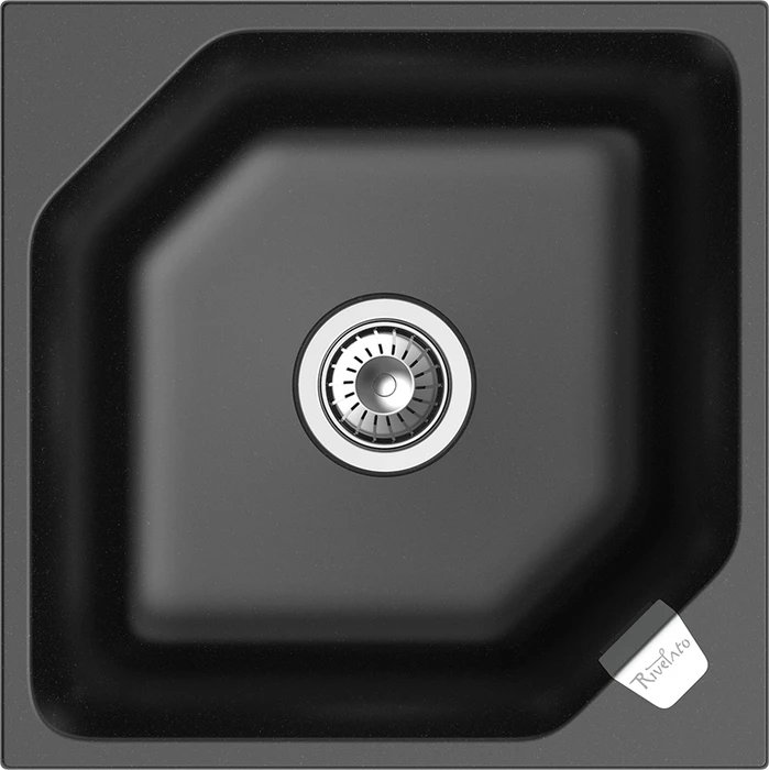 RIVELATO Мойка LOCUS 50  1-чаш 500*500 nero арт. LS-50 nero