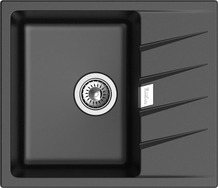 RIVELATO Мойка RAUM 58  1-чаша 580*500мм nero арт. RM-58 nero