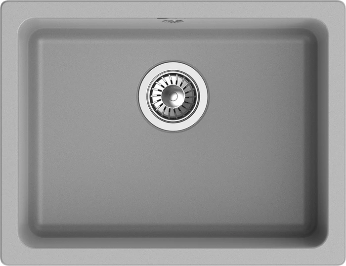 RIVELATO Мойка BERKANA 50 подст.монтаж 1-чаш 560*430 grigio metallizzato арт. BK-50 grigio metallizzato