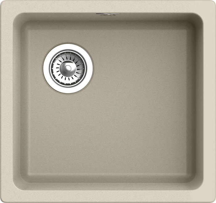 RIVELATO Мойка BERKANA 45 подст.монтаж 1-чаш 485*455 beige scuro арт. BK-45 beige scuro