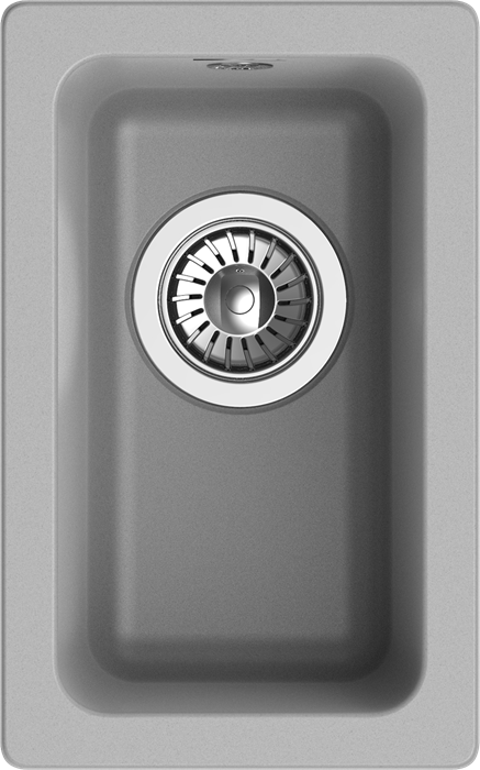 RIVELATO Мойка BERKANA 25 подст.монтаж 1-чаш 305*455 grigio metallizzato арт. BK-25 grigio metallizzato - фото 180645