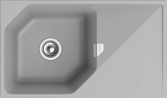 RIVELATO Мойка LOCUS 85  1-чаш 850*500 grigio metallizzato арт. LS-85 grigio metallizzato