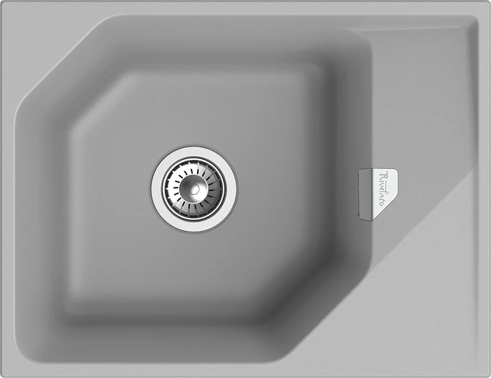 RIVELATO Мойка LOCUS 65  1-чаш 650*500 grigio metallizzato арт. LS-65 grigio metallizzato