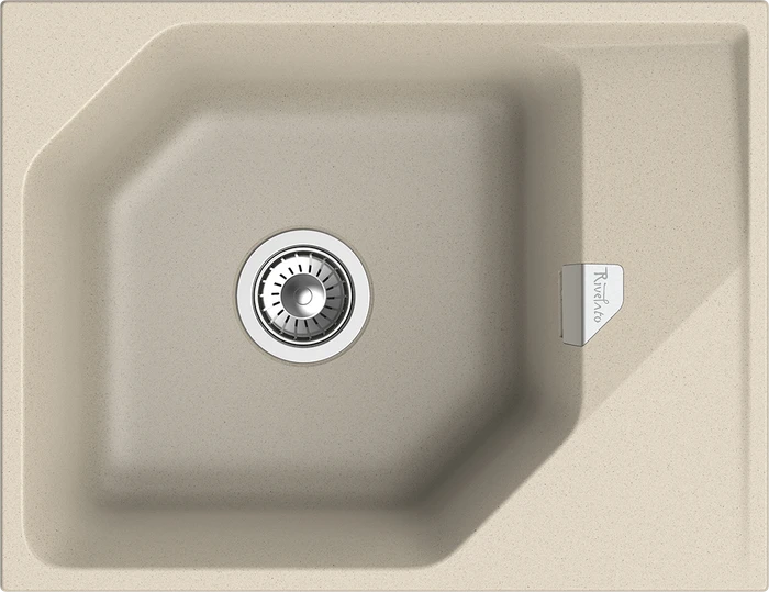 RIVELATO Мойка LOCUS 65  1-чаш 650*500 beige scuro арт. LS-65 beige scuro