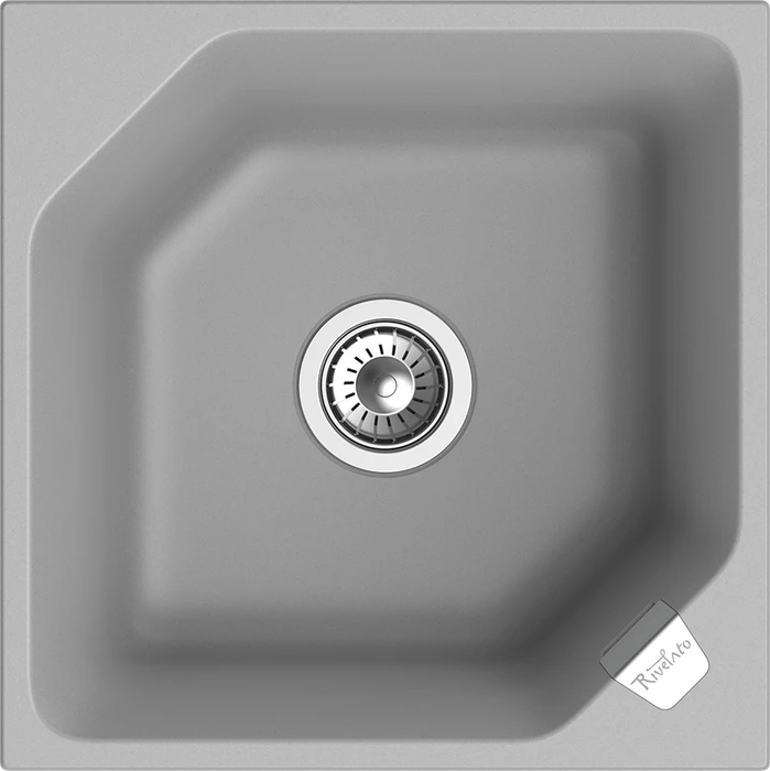 RIVELATO Мойка LOCUS 50  1-чаш 500*500 grigio metallizzato арт. LS-50 grigio metallizzat