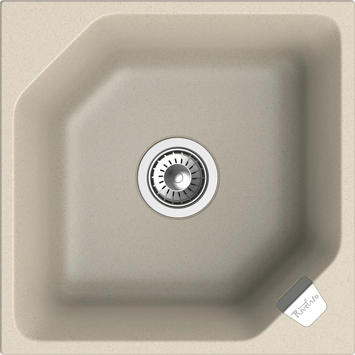 RIVELATO Мойка LOCUS 50  1-чаш 500*500 beige scuro арт. LS-50 beige scuro