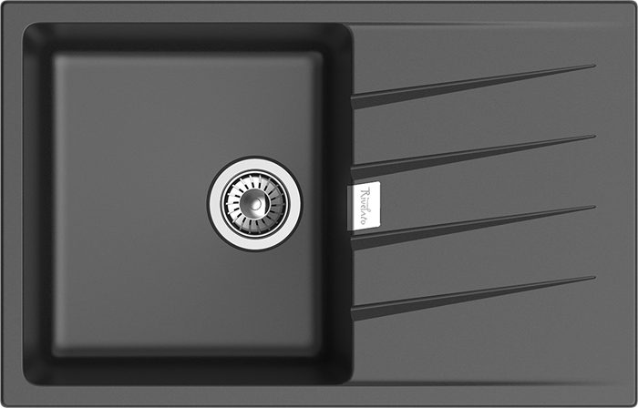 RIVELATO Мойка RAUM 78  1-чаша 780*500мм antracite арт. RM-78 antracite - фото 180736