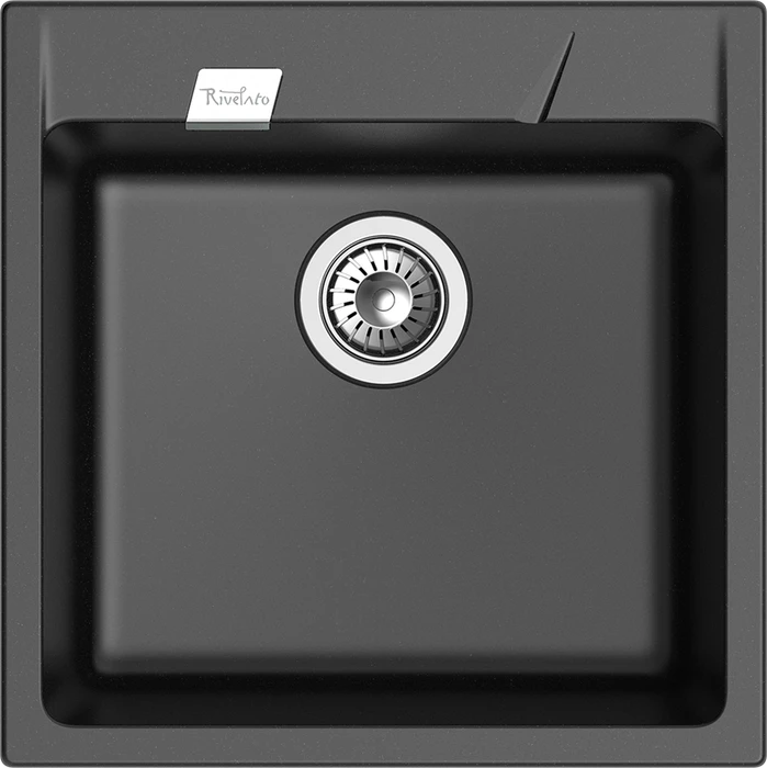 RIVELATO Мойка RAUM 50  1-чаша 500*510мм nero арт. RM-50 nero