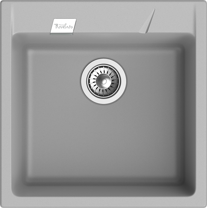 RIVELATO Мойка RAUM 50  1-чаша 500*510мм grigio metallizzato арт. RM-50 grigio metallizzato - фото 180753