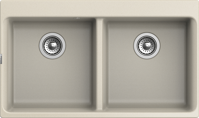 RIVELATO Мойка AXEL 90-2D  2-чаши 870*520мм beige scuro арт. X-90-2D beige scuro - фото 180770
