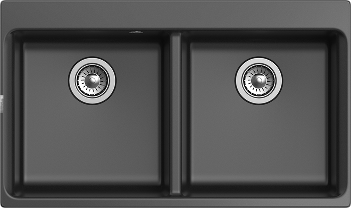 RIVELATO Мойка AXEL 90-2D  2-чаши 870*520мм antracite арт. X-90-2D antracite - фото 180774