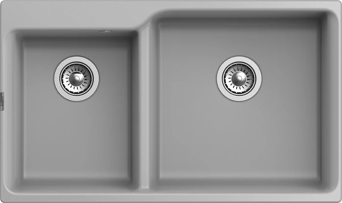 RIVELATO Мойка AXEL 90D  2-чаши 870*520мм grigio metallizzato арт. X-90D grigio metallizzato