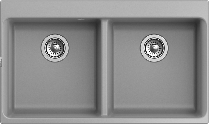 RIVELATO Мойка AXEL 90-2D  2-чаши 870*520мм grigio metallizzato арт. X-90-2D grigio metallizza - фото 180810