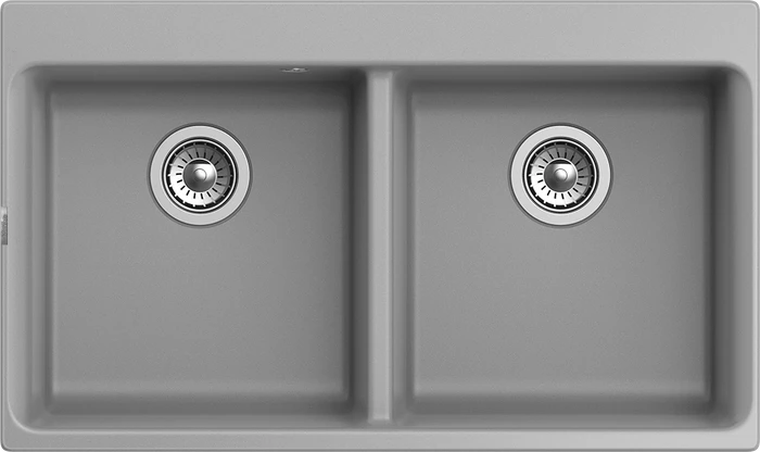 RIVELATO Мойка AXEL 90-2D  2-чаши 870*520мм grigio metallizzato арт. X-90-2D grigio metallizza