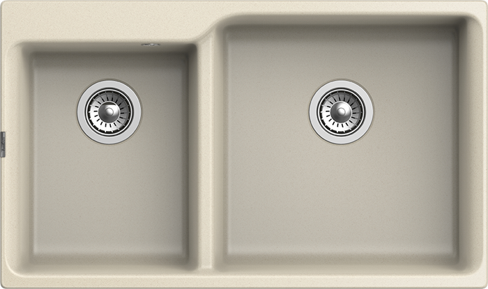 RIVELATO Мойка AXEL 90D  2-чаши 870*520мм beige scuro арт. X-90D beige scuro - фото 180814