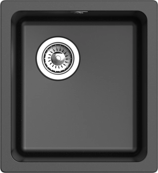 RIVELATO Мойка BERKANA 35 подст.монтаж 1-чаш 415*455 nero арт. BK-35 nero