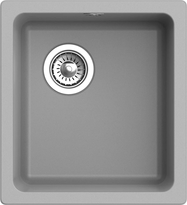 RIVELATO Мойка BERKANA 35 подст.монтаж 1-чаш 415*455 grigio metallizzato арт. BK-35 grigio metallizzato