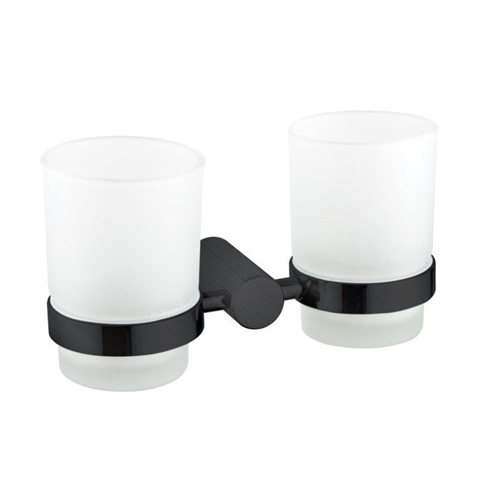 Стакан для ванной комнаты двойной Haiba черный (HB8408-7) HB8408-7 - фото 181395