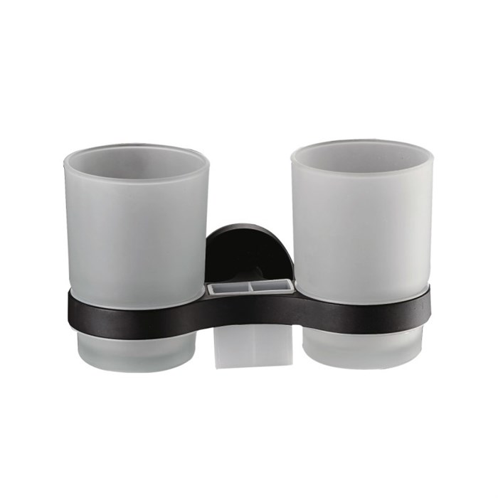 Стакан для ванной комнаты двойной Haiba черный (HB8708) HB8708 - фото 181544
