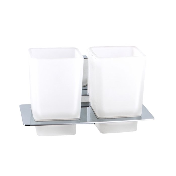 Стакан для ванной комнаты двойной Haiba хром (HB8808) HB8808 - фото 181546