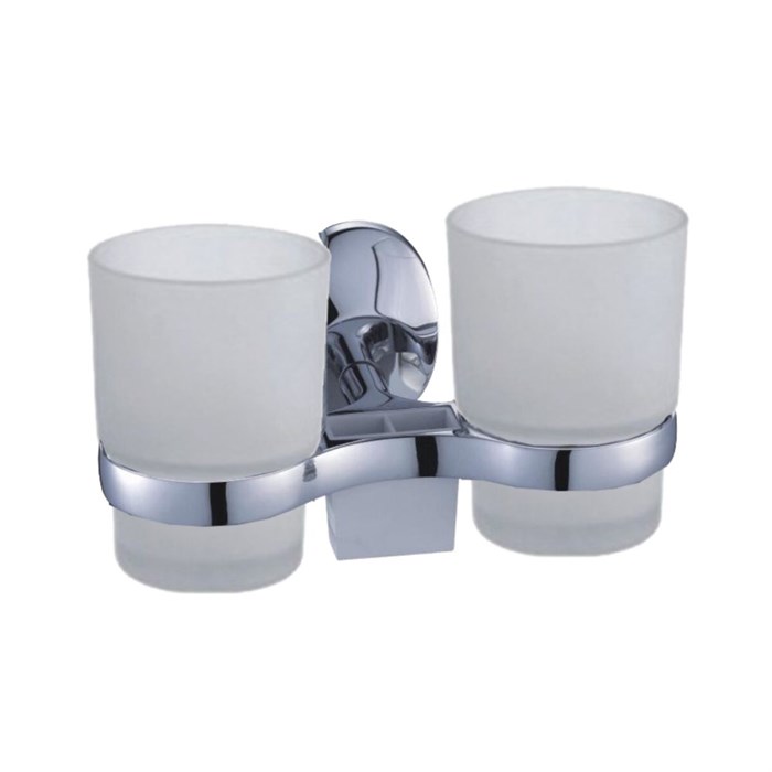 Стакан для ванной комнаты двойной Haiba хром (HB1608) HB1608 - фото 181551