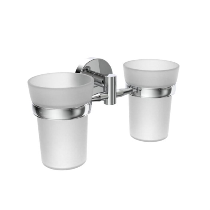 Стакан для ванной комнаты двойной Haiba хром (HB1708) HB1708 - фото 181553