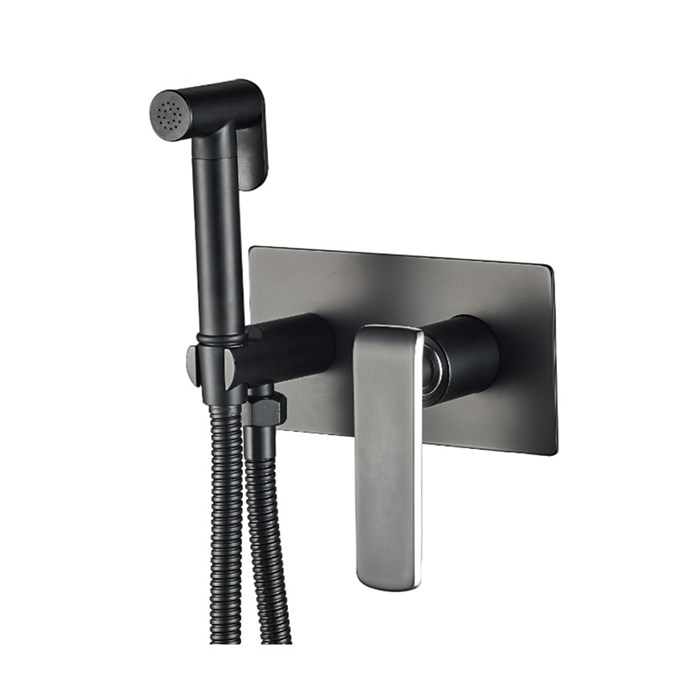 Гигиенический душ со смесителем Haiba черный (HB55548-7) HB55548-7 - фото 181780