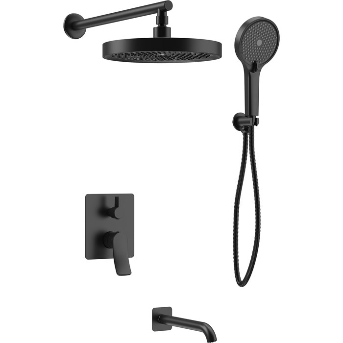 Душевая система HAIBA встраиваемая черный (HB80553-7) HB80553-7 - фото 181826