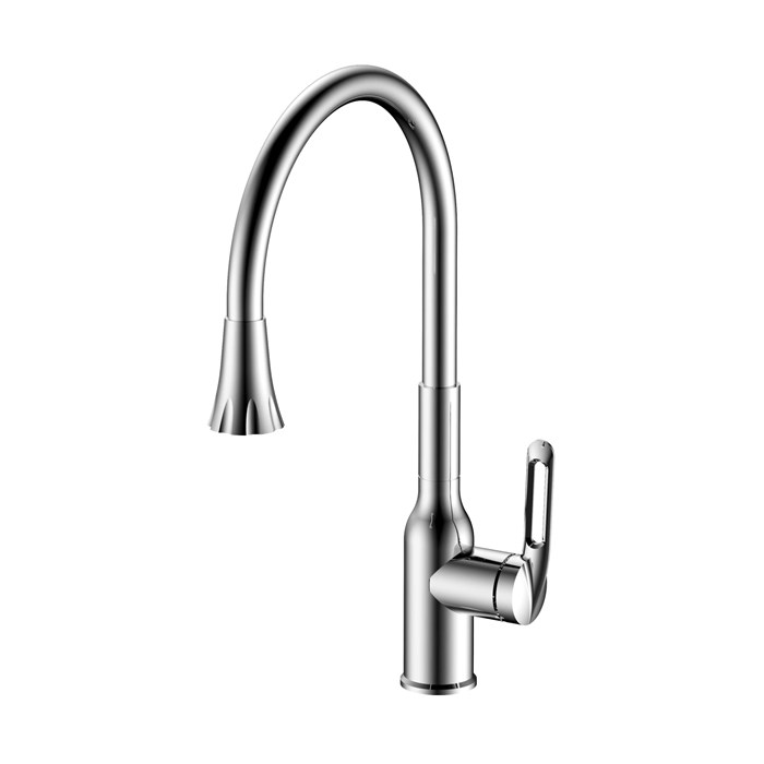 Смеситель для кухни с гибким изливом и режимом душ Haiba хром (HB42830) HB42830 - фото 181892