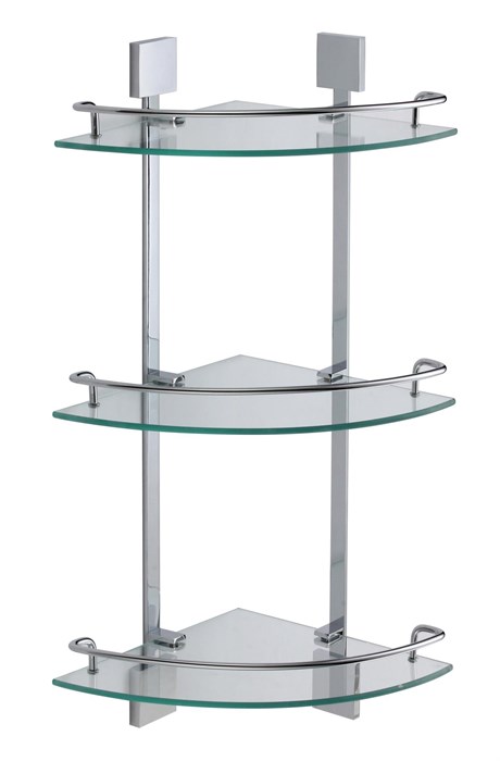 Полка угловая тройная (стеклянная) Savol S-065322A-3 S-065322A-3 - фото 183423