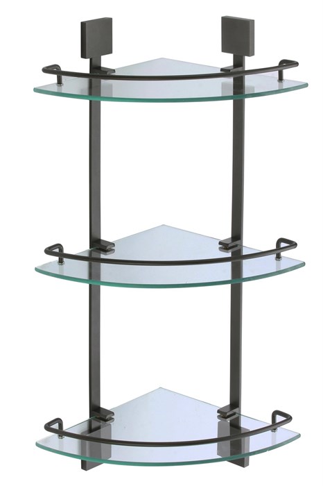 Полка угловая тройная (стеклянная) Savol S-065322H-3 S-065322H-3 - фото 183430