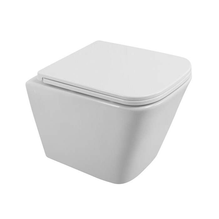 Унитаз подвесной безободковый с сиденьем BelBagno DUE BB3103CHR/SC 193298 - фото 188931